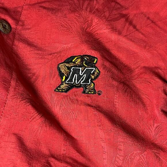 Tommy Bahama Maryland Terrapins Button Coconut Hawaiian‎ Shirt XXL Tencel NWT - Picture 7 of 11